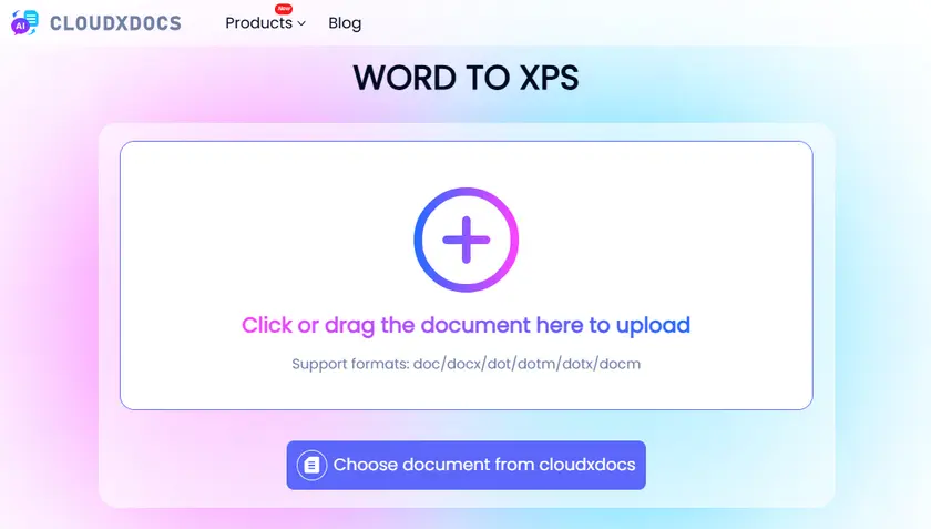Online Word to XPS Converter