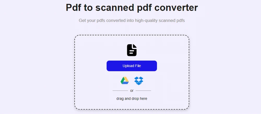 Online PDF to Scanned PDF Converter