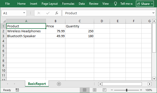Free Spire.XLS와 Python을 사용하여 CSV 파일 생성