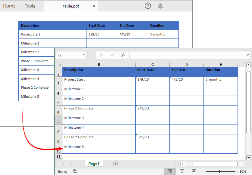 converter PDF to Excel XLSX or XLS in Python