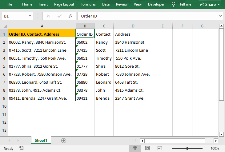 Split a cell content into multiple columns using Python