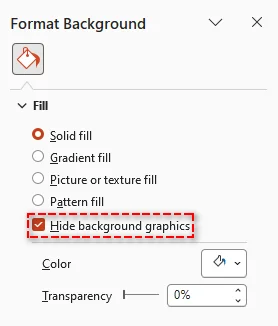 Grafiken des Motivs in PowerPoint ausblenden