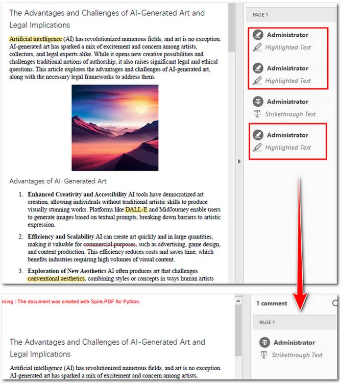 Remove Highlight from with Python