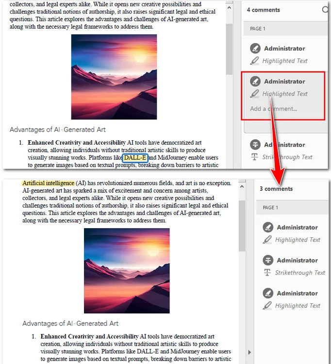 Remove the 2nd Highlight from with Python