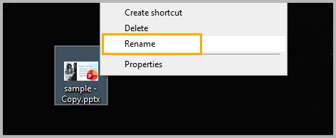 Rename a PowerPoint file