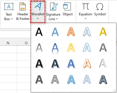 WordArt zum Drehen von Text in Excel verwenden