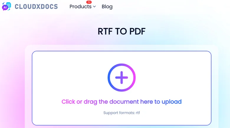 CLOUDXDOCS - A Free RTF to PDF Converter