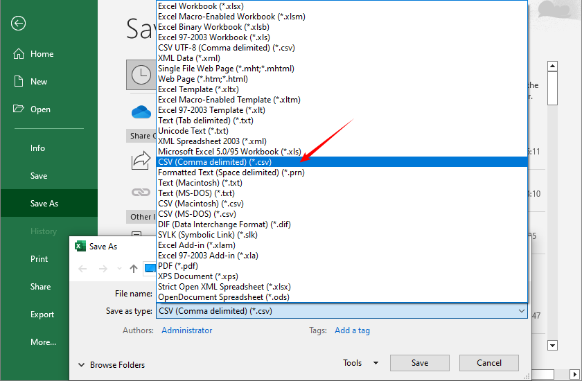 Guardar los datos JSON formateados como un archivo CSV