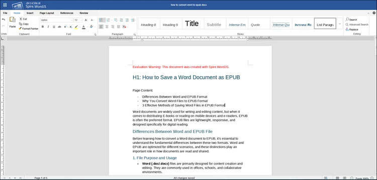 screenshot of word file uploading