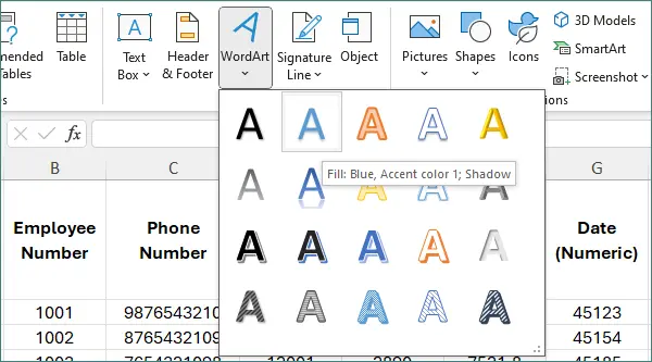 Wählen Sie einen vordefinierten Stil