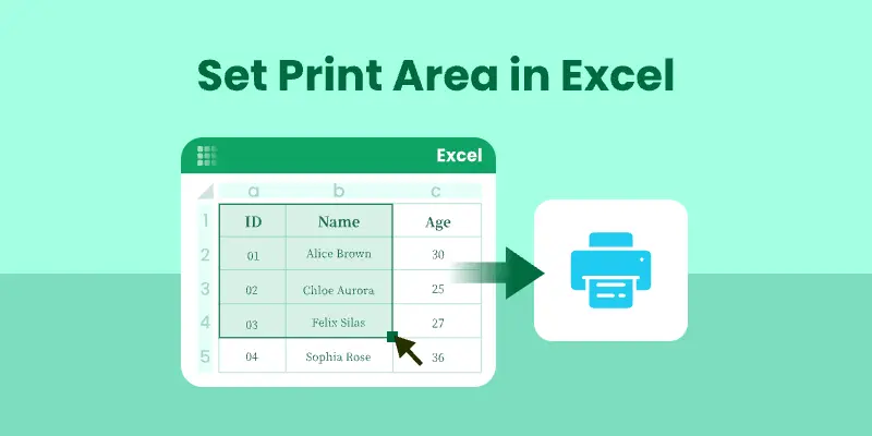 Visual guide to set print area in Excel