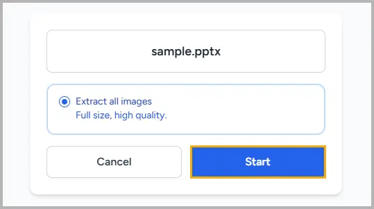 Start extracting images from PowerPoint