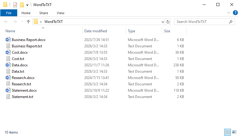 Batch convert Doc or Docx to TXT using Windows PowerShell
