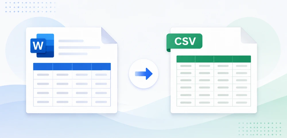 Convert Word documents to CSV using spreadsheet software and Python automation