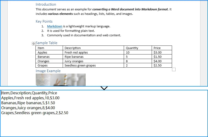 Convert Word to Excel using Python